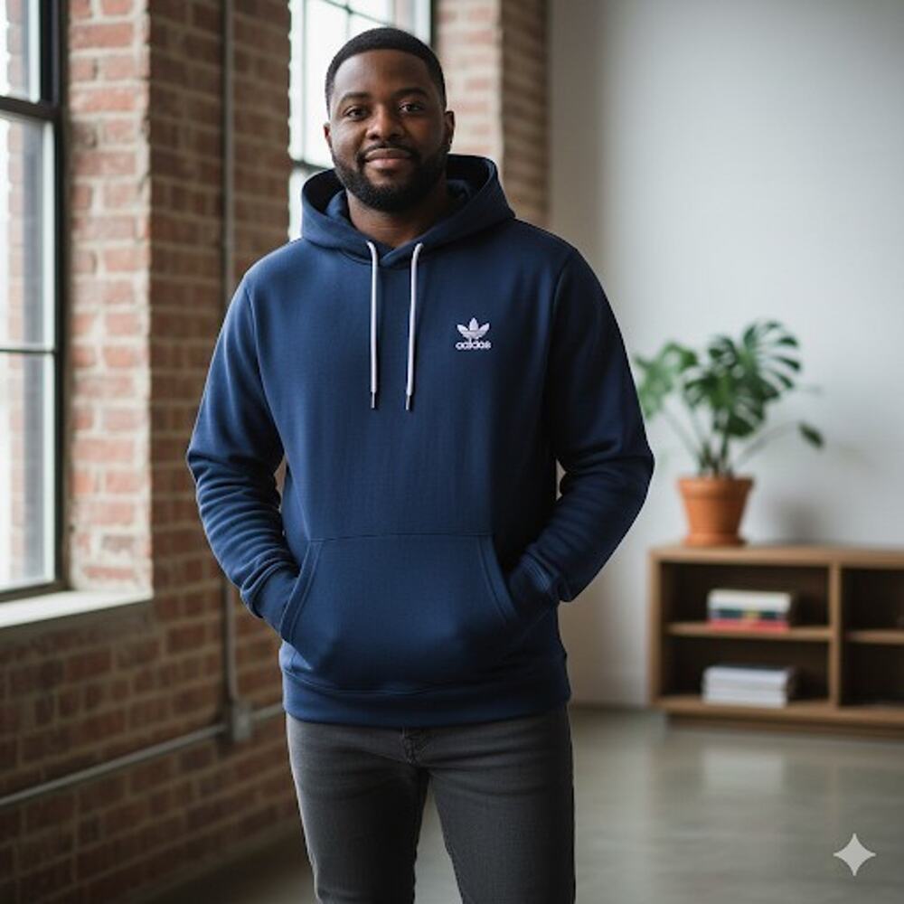 Adidas Originals Adicolor Essentials Trefoil Hoodie - Night Indigo Blue XXL Men